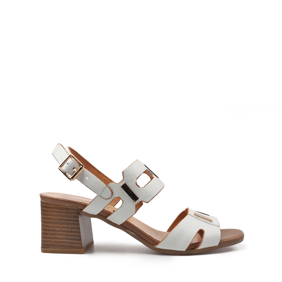 Badgley Mischka Sandali da donna con tacco Caia, Argento, 35-36 EU